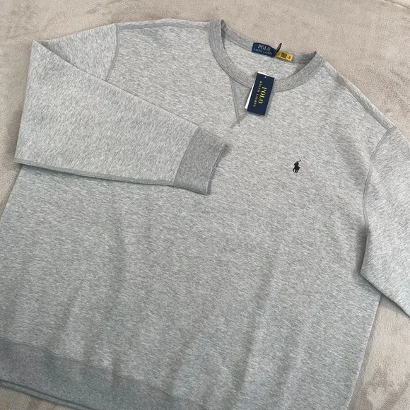 Polo Ralph Lauren The RL Fleece Sweatshirt Men 3XB Big Heather Grey Pony NWT